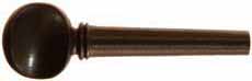 Powder Horn Stopper,
large 2-3/4" length,
fancy Ebony fiddle peg,
tapered shaft
